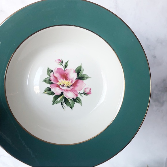 Set of Two Homer Laughlin Cavalier Eggshell 1950s Vintage Soup Bowls/Salad Bowls - Picture 5 of 8